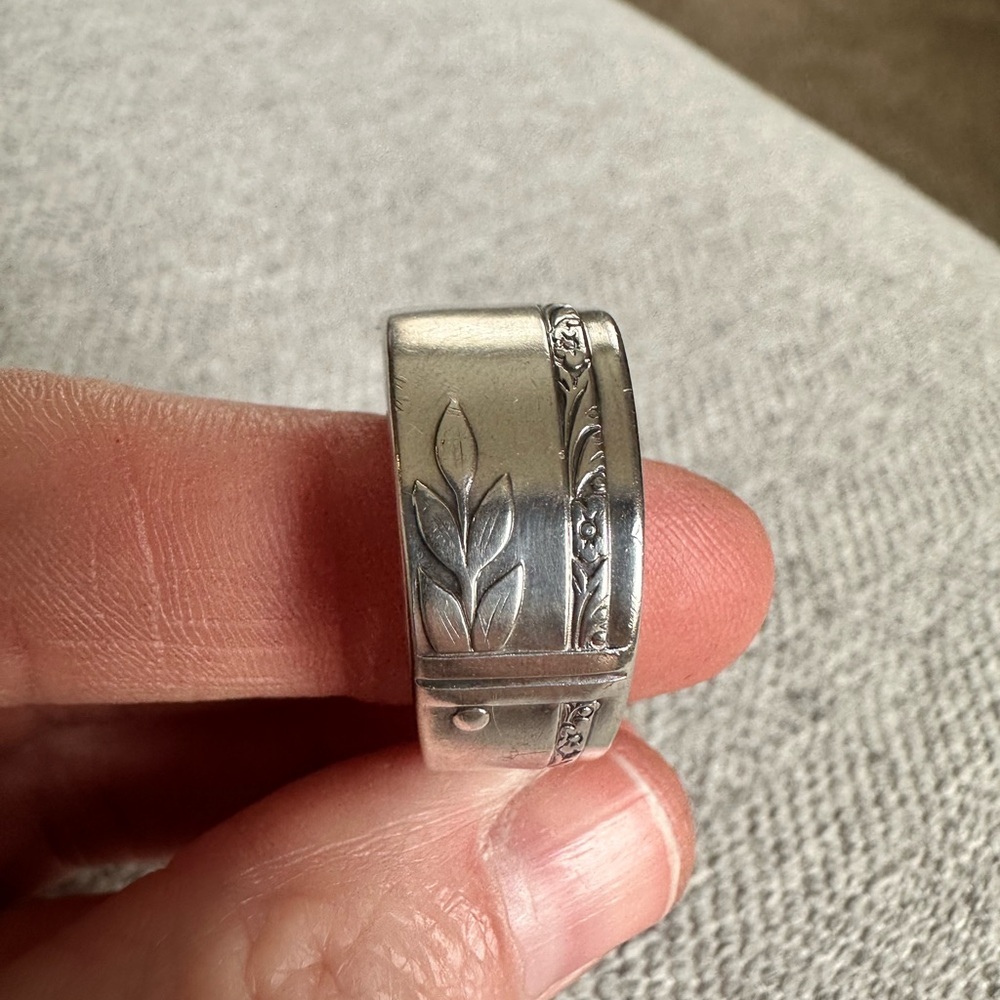 Silver Plated Spoon Ring - Picture 7 of 14